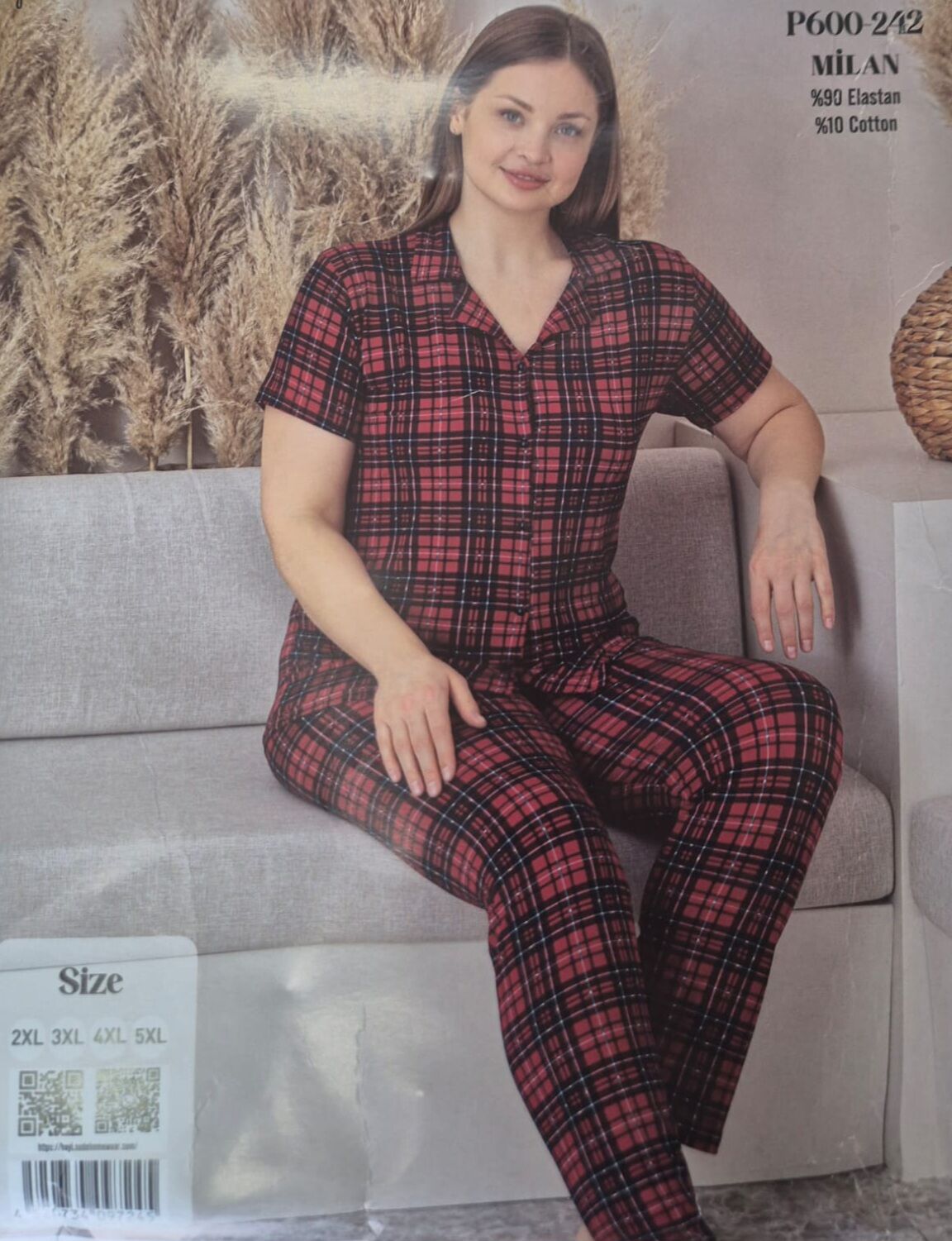 PİJAMA TAKIMI KISA KOL DÜĞMELİ