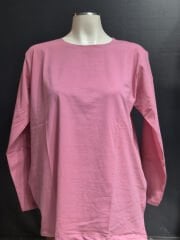 SIFIR YAKA UZUN KOL PAMUKLU