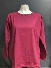 SIFIR YAKA UZUN KOL PAMUKLU