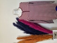 akench uzun kol çizgili bluz