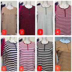 akench uzun kol çizgili bluz