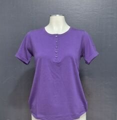 DÜĞMELİ BLUZ KISA KOL