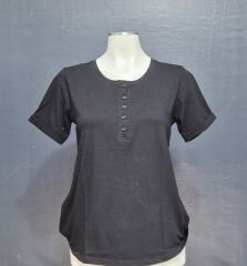 DÜĞMELİ BLUZ KISA KOL