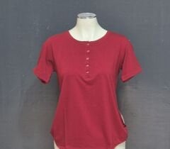 DÜĞMELİ BLUZ KISA KOL