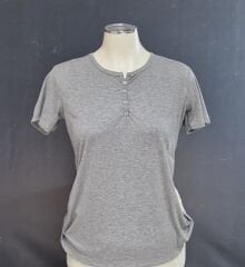 Akench Kısa Kol Düğmeli Bluz